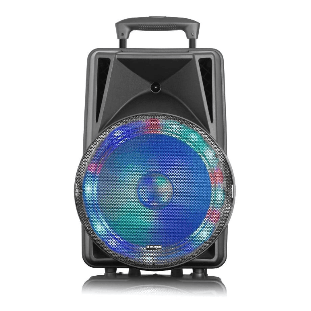 Imagen 2 del producto Parlante de torre bluetooth Maxtron Avalon MX 115-V, woofer 15"", karaoke con ruedas, negro