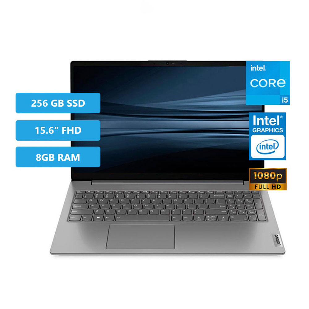 Imagen 2 del producto Laptop Lenovo V15 G4 IRU 15.6"" FHD, Core i5-13420H, 8GB RAM, 256GB SSD, FreeDOS - sin sistema operativo, gris, teclado español