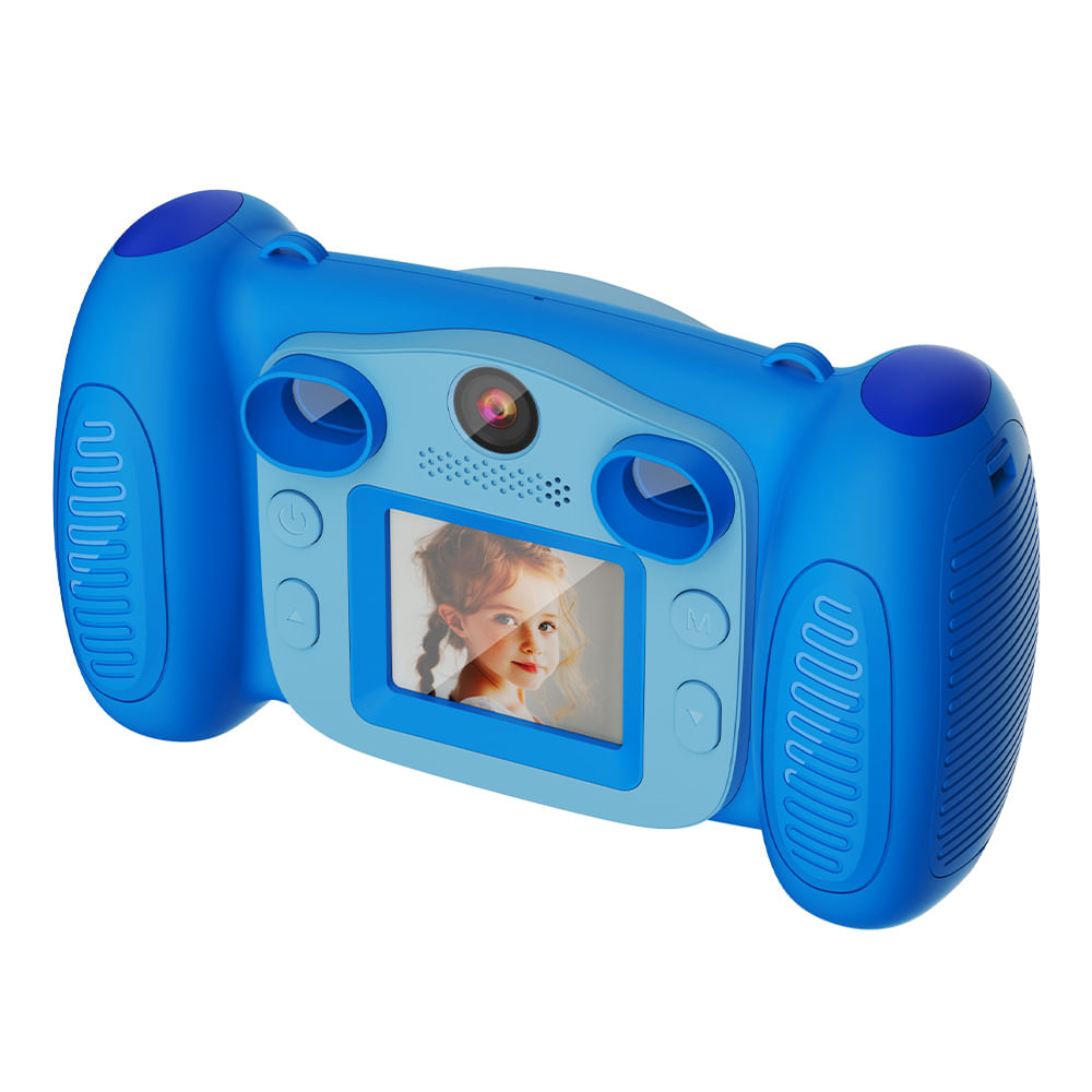 Imagen 2 del producto Cámara digital infantil Hippo 0.3MP con juegos, color azul