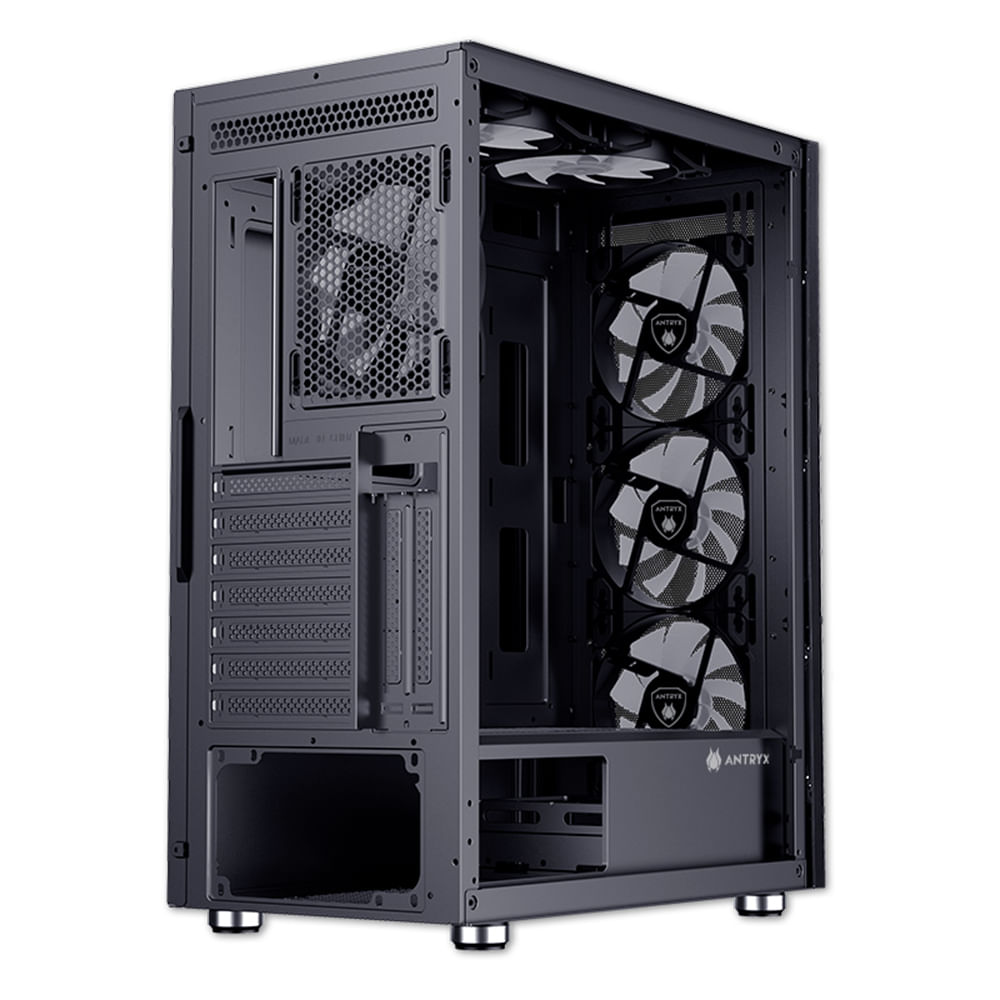 Imagen 2 del producto Gabinete Antryx RX-260 BLACK, USB3.0, FRGB FAN X4, panel lateral de vidrio templado