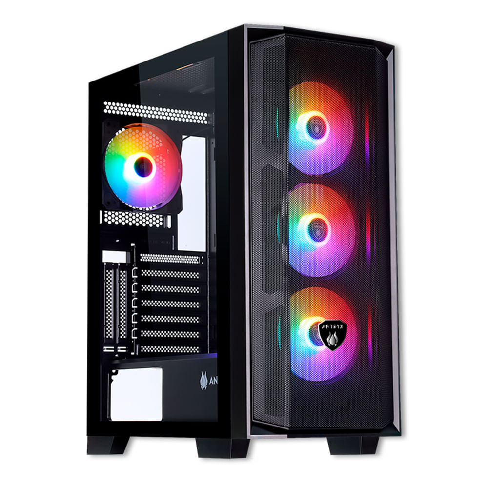 Gabinete Antryx RX-270, USB3.0, FRGB FAN X4, panel lateral de vidrio templado
