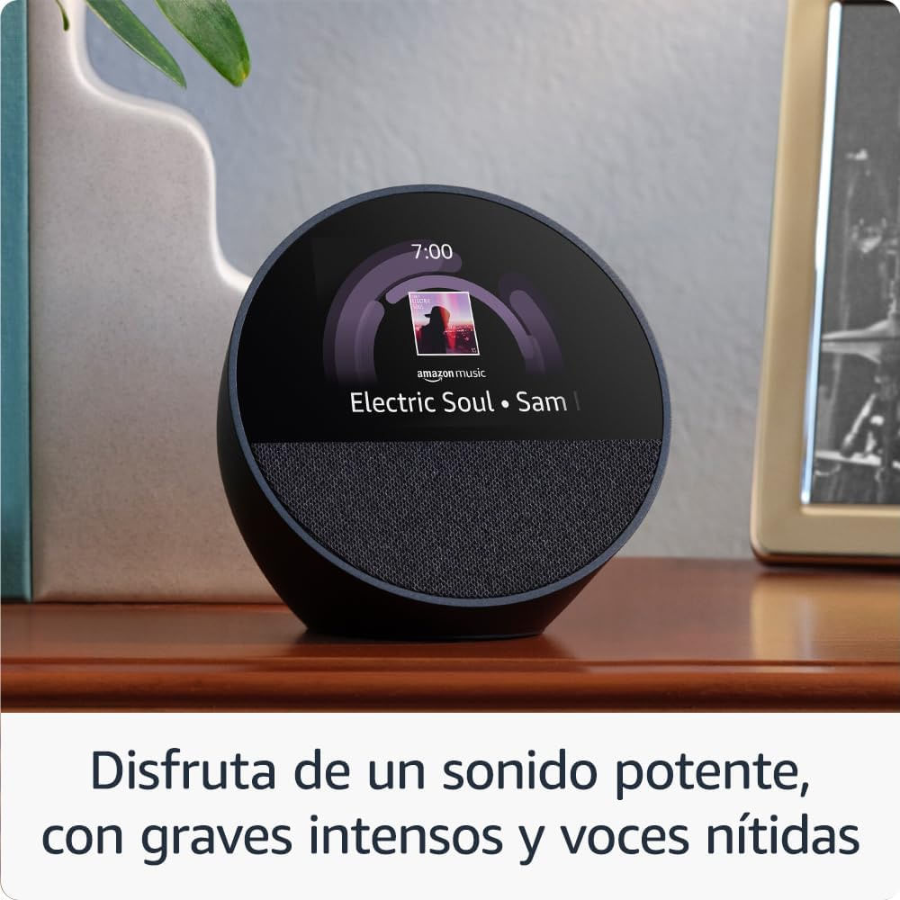 Imagen 2 del producto Parlante inteligente Echo Spot (2024) despertador, sonido vibrante y Alexa, negro