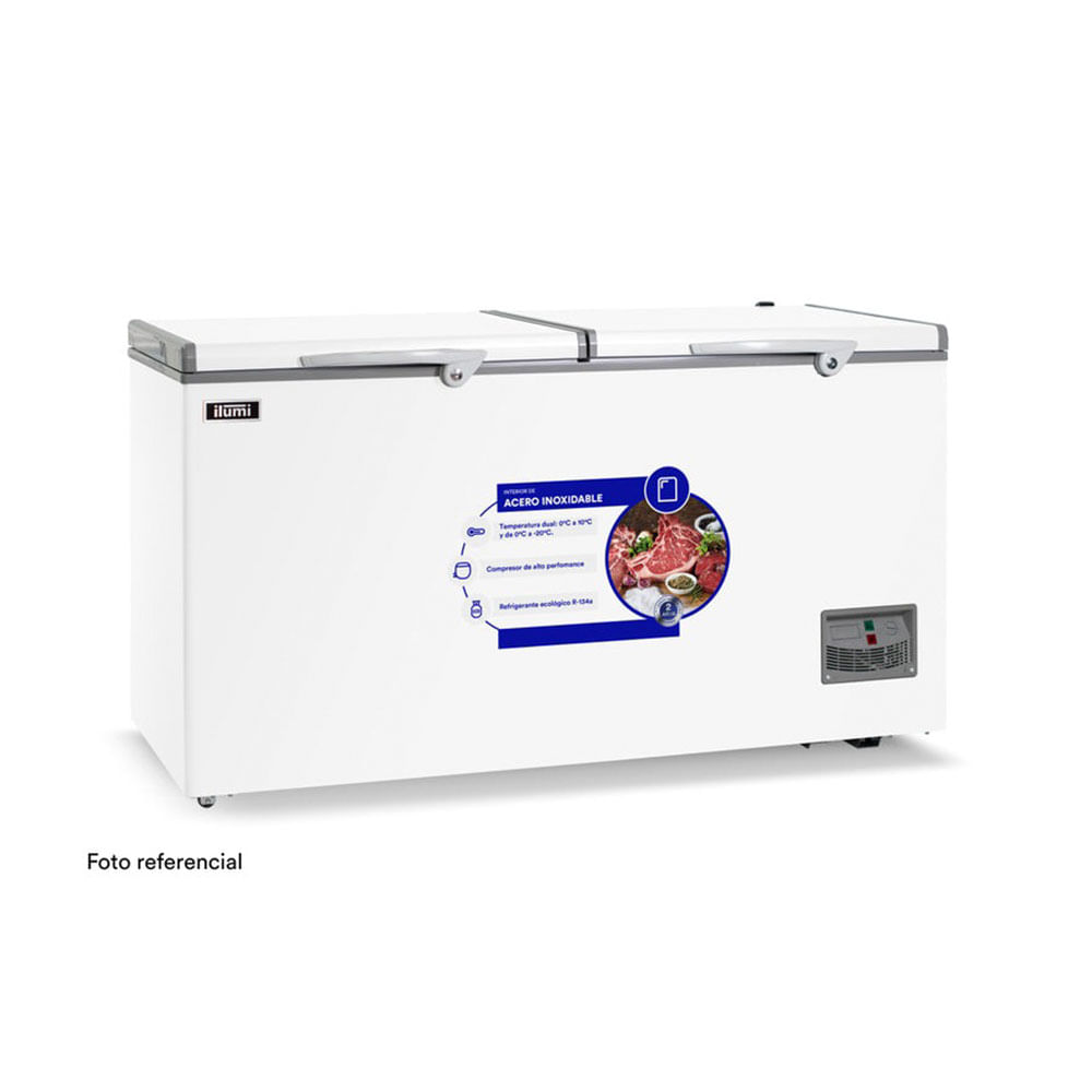 Congeladora Ilumi TFI-4402WH, 440 litros, tina de acero, blanco