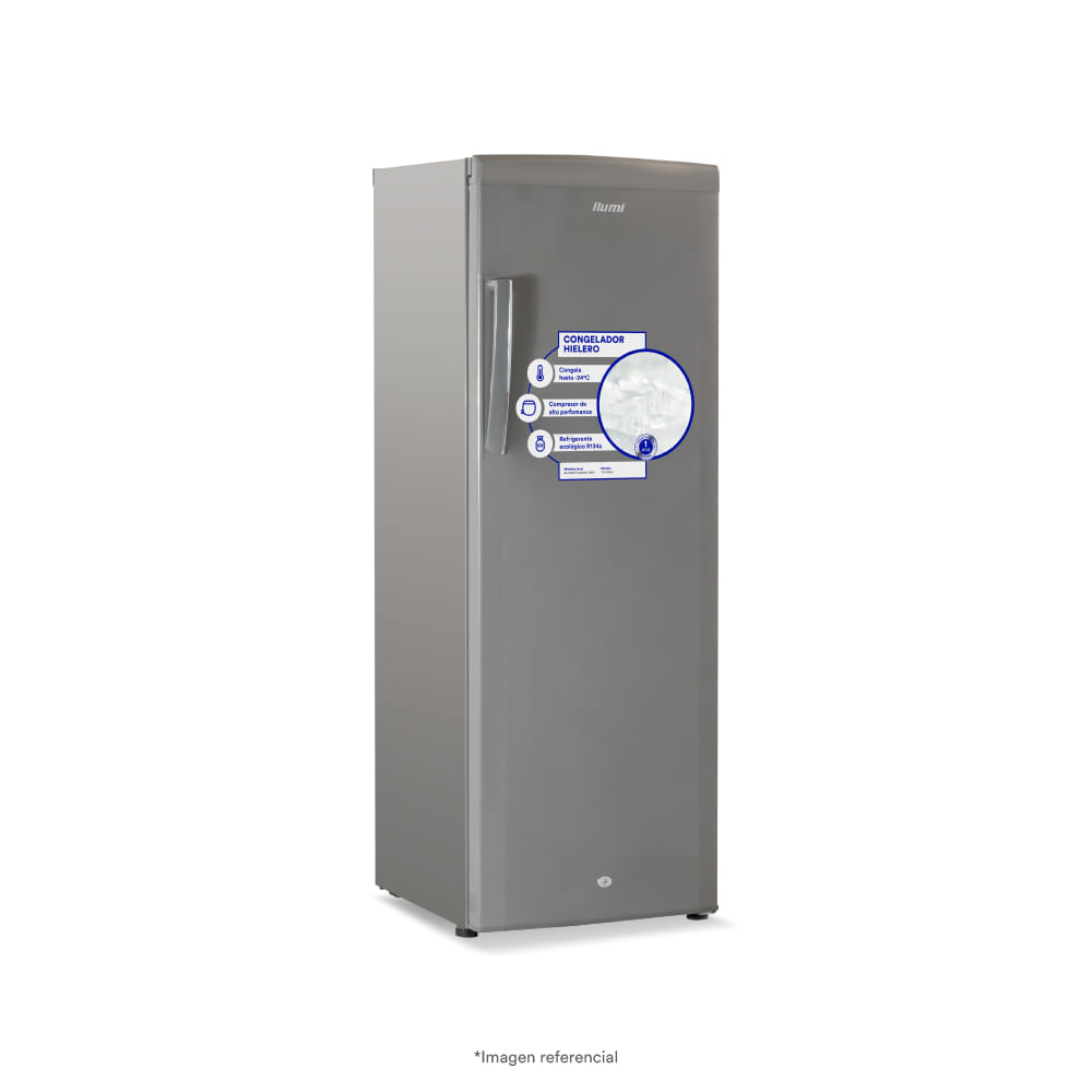 Congeladora vertical Ilumi con puerta solida TF-3100H capacidad 310 litros, gris