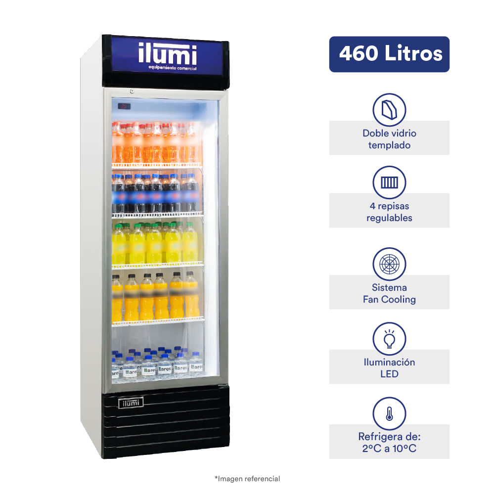 Imagen 2 del producto Visicooler fan cooling Ilumi BC-4600FC capacidad 460 litros, gris
