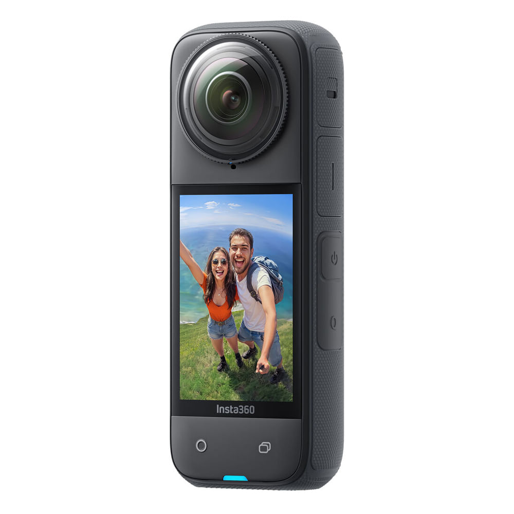 Cámara de acción Insta360 X4 360° grabación en 8K, 4K en gran angular, efecto selfiestick invisible, 135 min batería, protectores de lente extraíbles