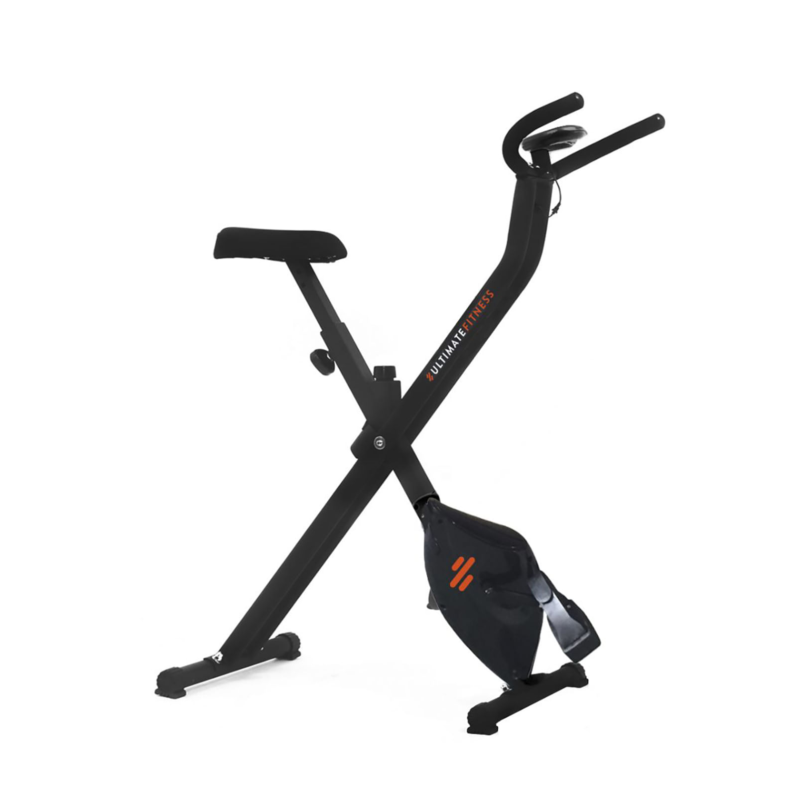 Bicicleta estática plegable Ultimate Fitness X20 resistencia por fricción, máx. 100kg, negro