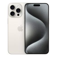 iPhone 15 Pro eSIM 5G 128GB, 8GB RAM, cámara trasera 48MP y frontal 12MP, 6.1"", White-Titanium