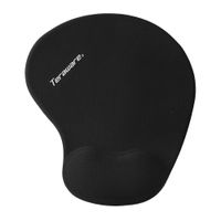 Mouse pad ergonómico Coolbox Teraware S, medidas 22cm x 19cm, con soporte de muñeca, color negro (reempacado)