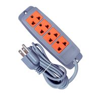Extensión vulcanizado Opalux 5m, 4 tomas, enchufe trifásico, gris (reempacado)