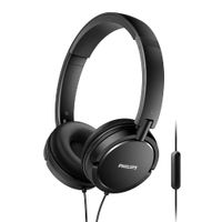 Reacondicionado: Audífonos on ear con micrófono Philips SHL5005 almohadillas acolchadas, conector 3.5 mm, control de música y llamadas, negro