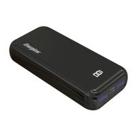 Reacondicionado: Batería externa Energizer carga rápida, 20000 mah, 22.5 w, negro