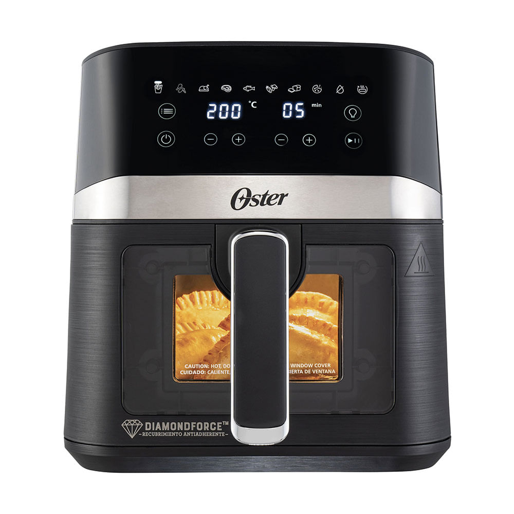 Freidora de aire digital Oster DiamondForce-CKSTAF40WDDF, 1300w, 4 litros, negro