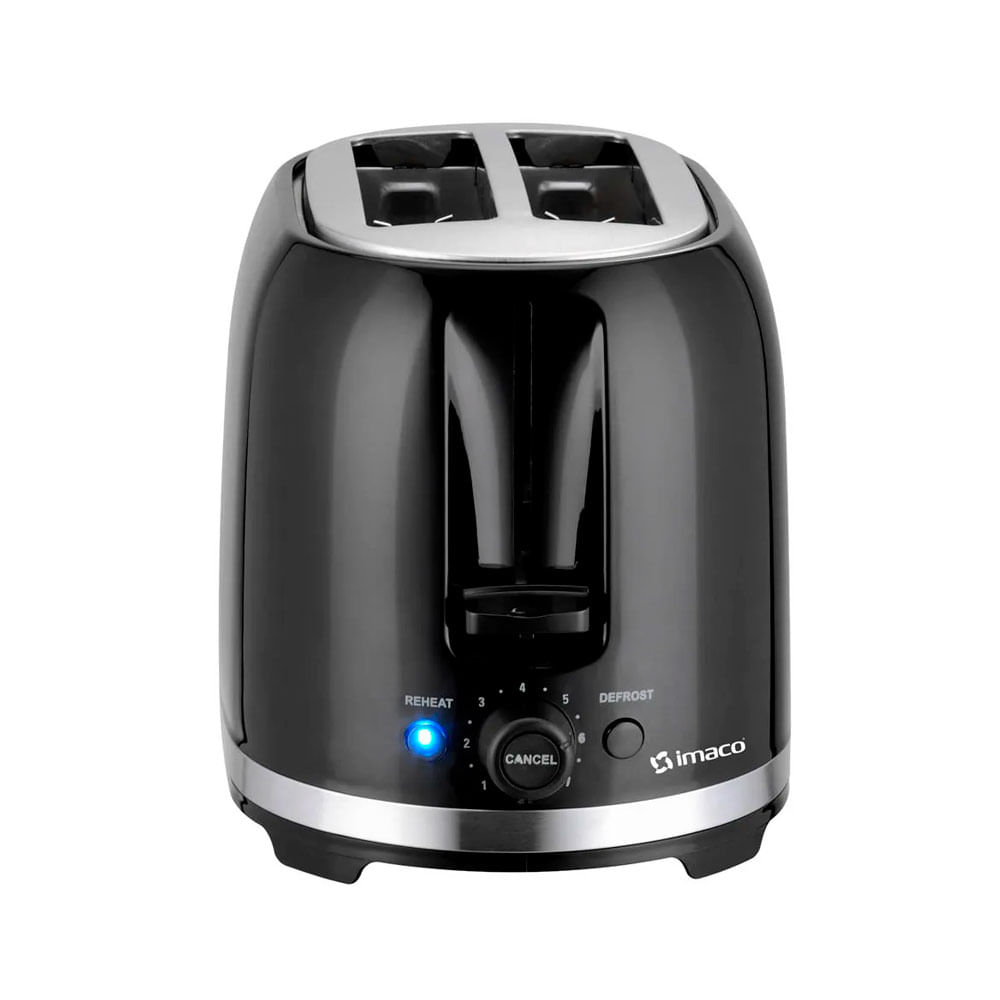 Imagen 2 del producto Tostadora Imaco IBT2085N 850w, 2 panes, 7 niveles de tostado, negro