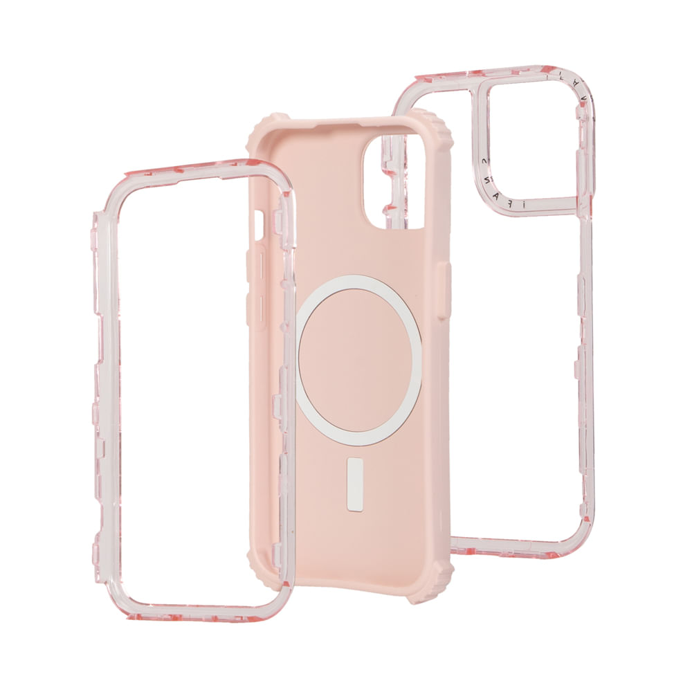 Imagen 2 del producto Case para iPhone 13/14 Protección 360°, con Magsafe para carga inalámbrica, rosado
