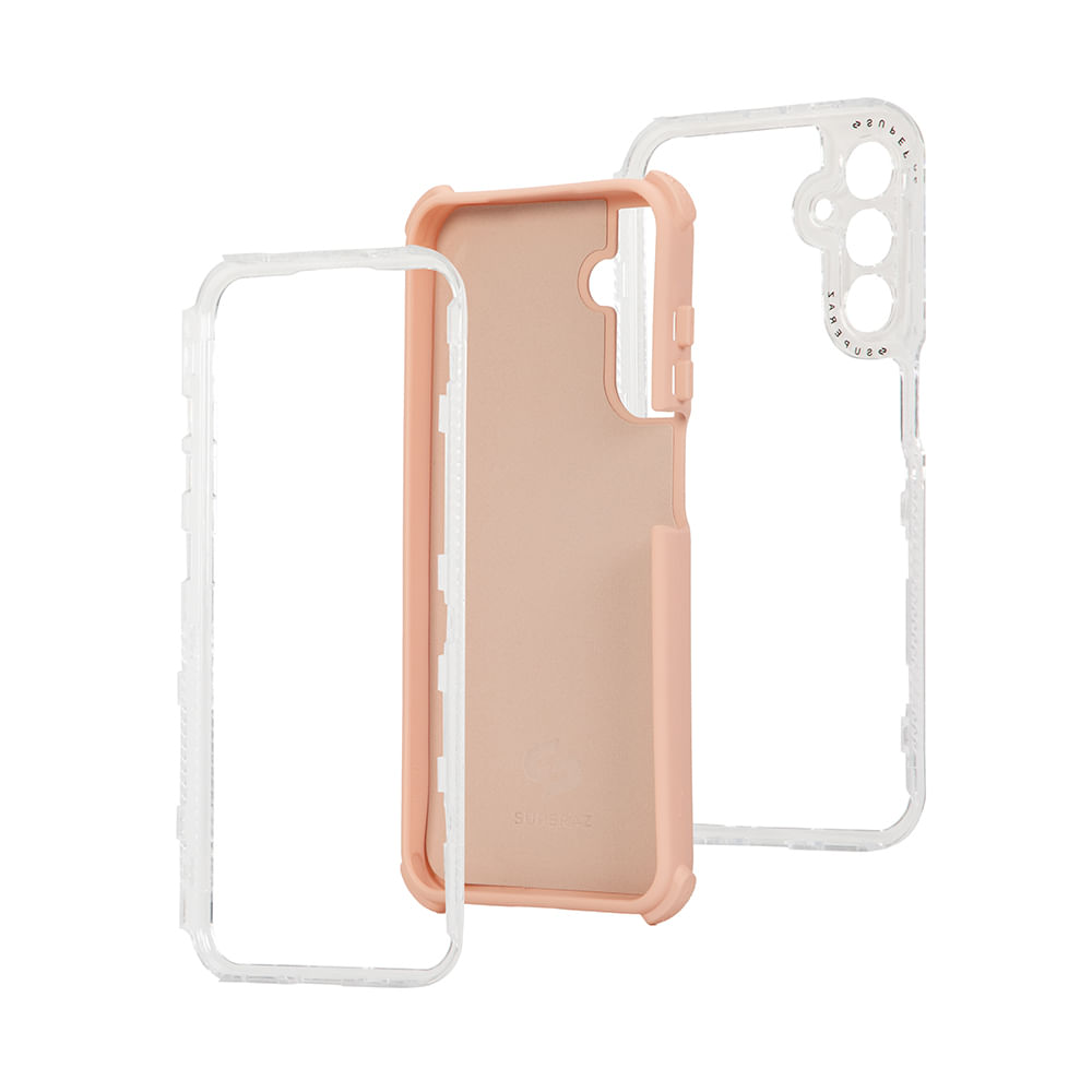 Imagen 2 del producto Case para Samsung Galaxy A15 protección 360, 3 capas de protección, rosado