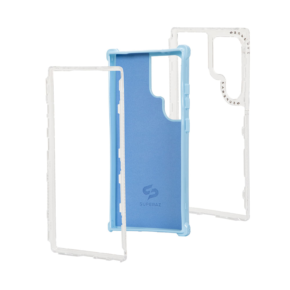 Imagen 2 del producto Case para Samsung Galaxy S24 Ultra protección 360, 3 capas de protección, celeste