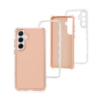 Case para Samsung Galaxy A35 protección 360, 3 capas de protección, rosado