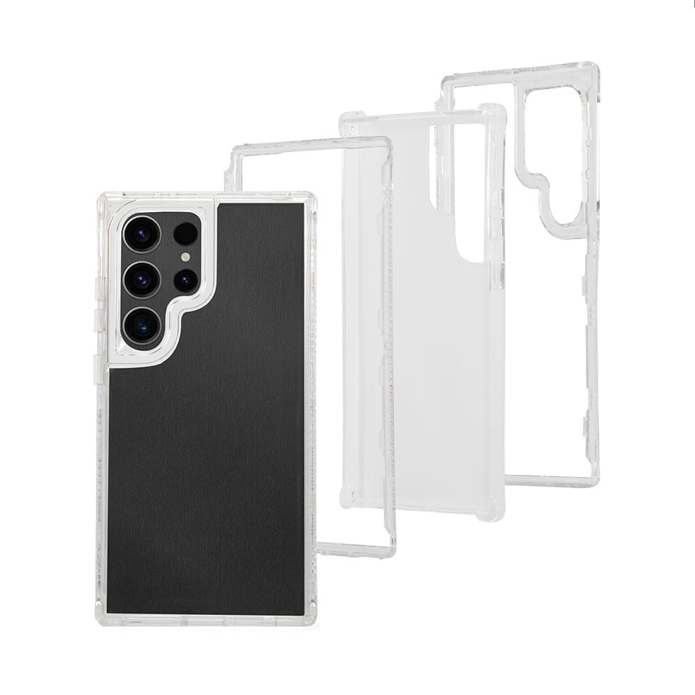 Case para Samsung Galaxy S24 Ultra Protección 360, 3 en 1, transparente