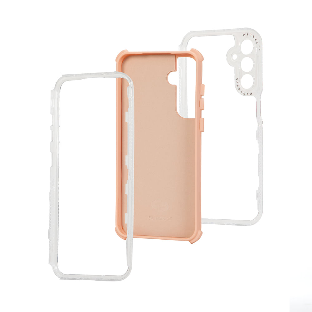 Imagen 2 del producto Case para Samsung Galaxy A55 protección 360, 3 capas de protección, rosado