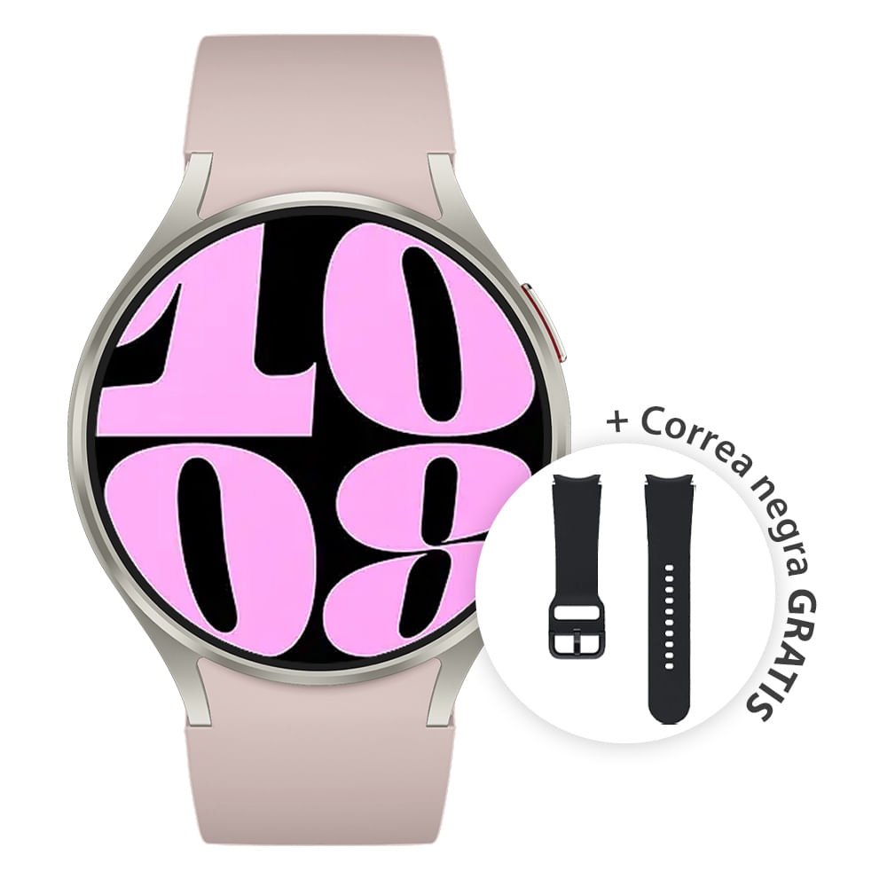 Smartwatch Roadtrip Watch 4 GPS, pantalla 1.27", resistente al agua IP67, modos de deporte, batería hasta 5 días, rosado + correa negra