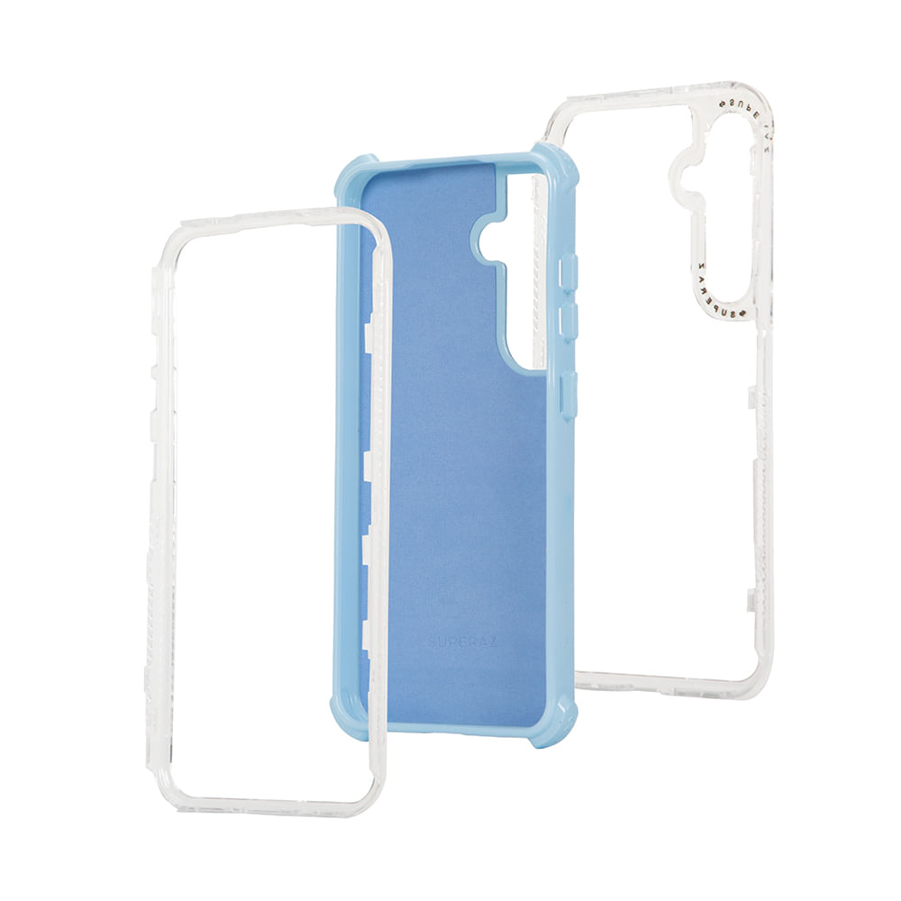 Imagen 2 del producto Case para Samsung Galaxy S24 protección 360, 3 capas de protección, celeste