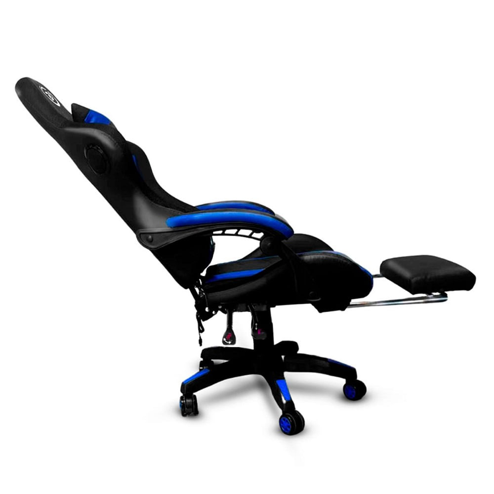 Imagen 2 del producto Silla Gamer DP PRO-LB luz RGB parlante, masajeador, azul negro