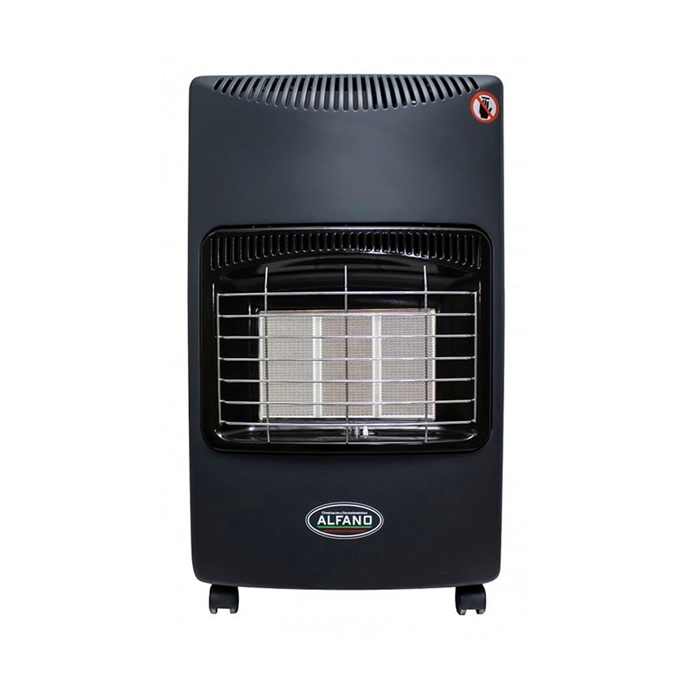 Estufa a gas Alfano LD168GQF 4200W, hasta 30m2, GLP, para interior o exterior, negro
