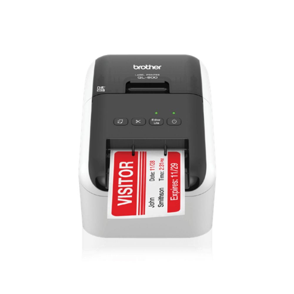Impresora de etiquetas Brother QL-800 conexión usb, velocidad de impresión 93 pm