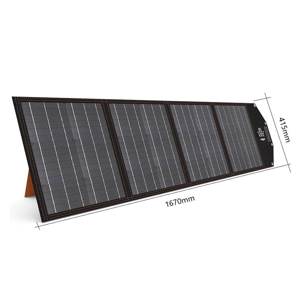 Imagen 2 del producto Panel solar potencia 100W, desplegable, color negro con anaranjado