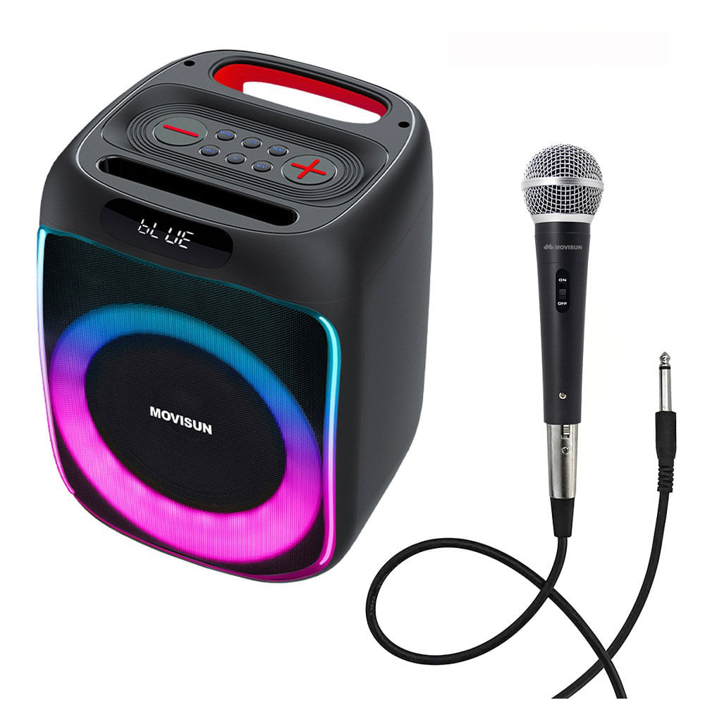 Parlante Karaoke MOVISUN Power Five 40W Bluetooth V50 Microfono TWS