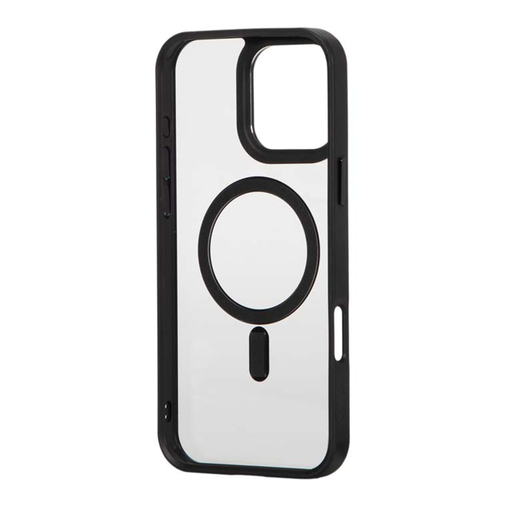 Imagen 2 del producto Case para iPhone 16 Pro con MagSafe para carga inalámbrica, rígido, transparente con negro