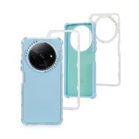 Case para Redmi A3, protección 360, 3 capas de protección, celeste