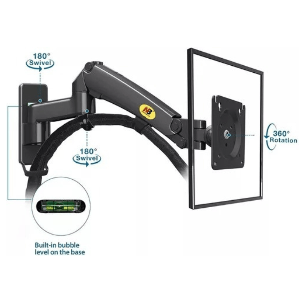 Imagen 2 del producto Rack soporte hidráulico North Bayou F150 para monitor 17"" a 35"" anclaje a pared