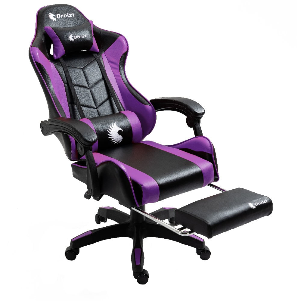 Imagen 2 del producto Silla gamer ergonómica Dreizt Shine Series, máx 120 kg, inclinación 155°, purpura