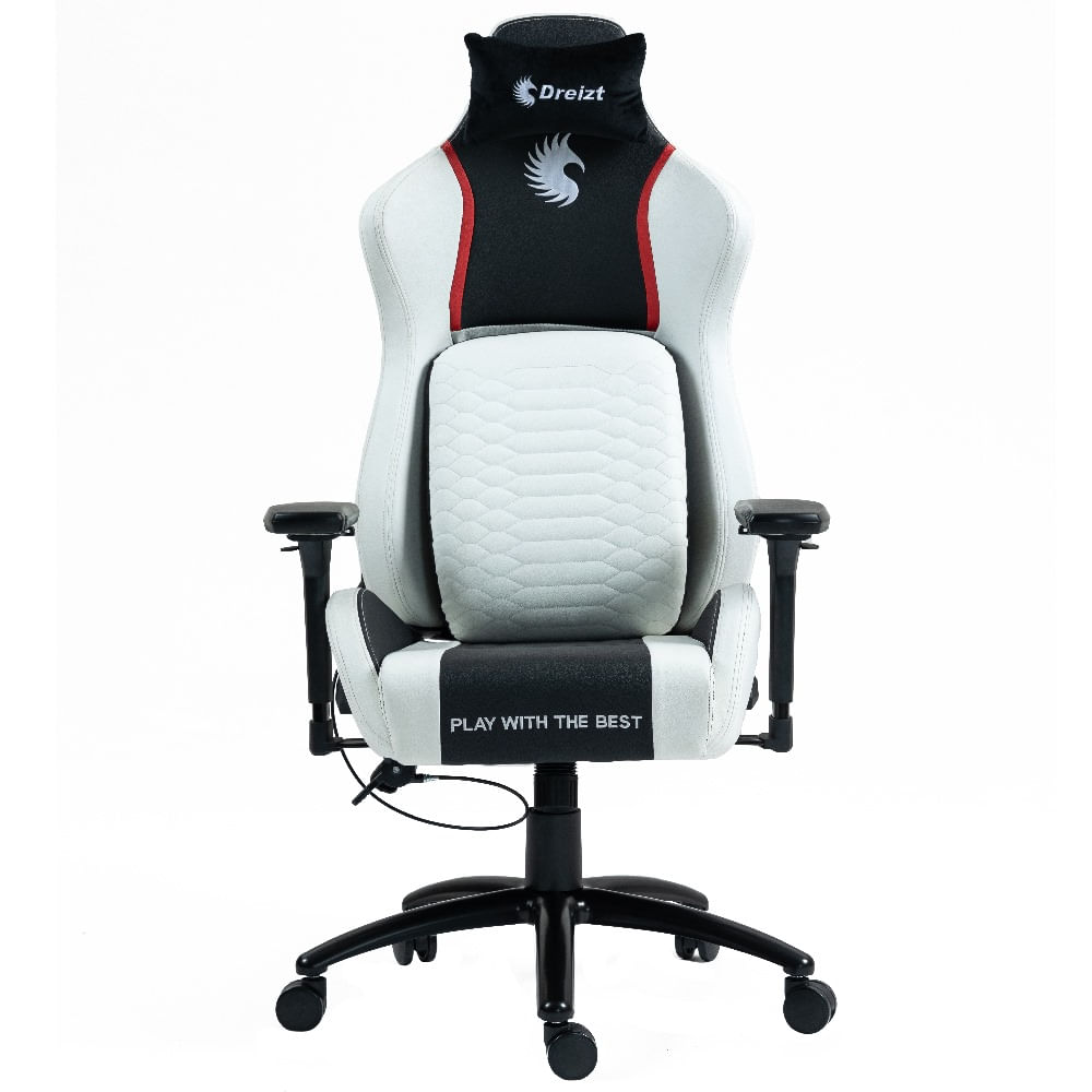 Imagen 2 del producto Silla Gamer Dreizt Titan Series Premium, almohadilla inteligente reclinable Gas Lift clase 5, blanco