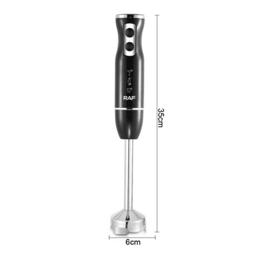 Imagen 2 del producto Batidora de mano inmersión RAF R.784 1600W, 2 velocidades, capacidad 0.5 litros, negro