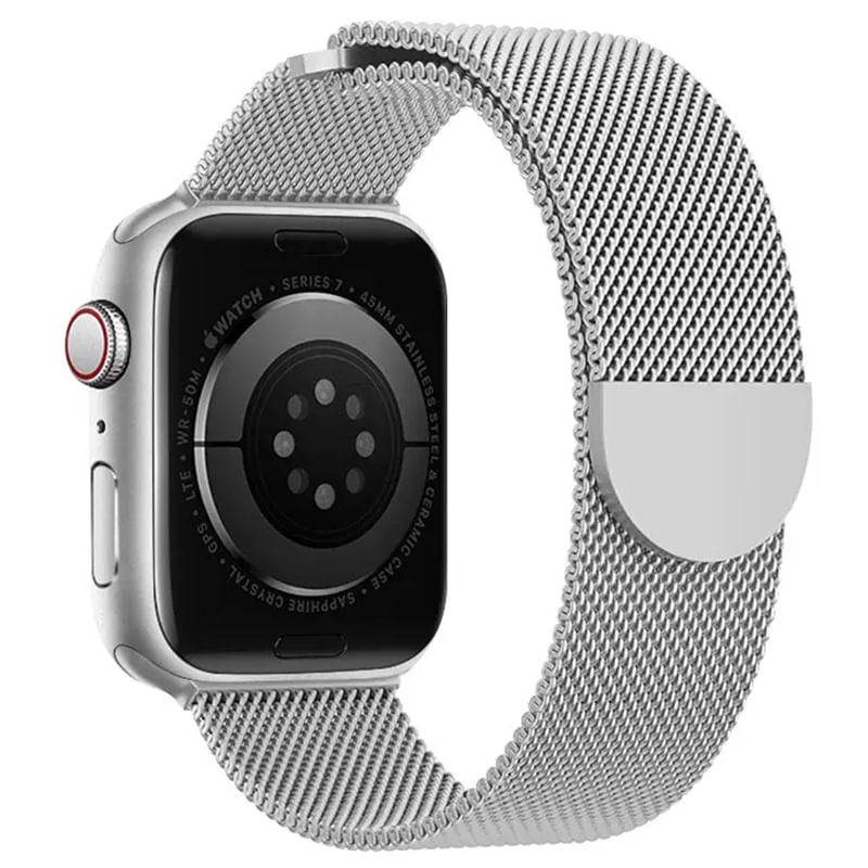 Imagen 1 del producto Correa de Acero Milanese Loop Semicircular Para Apple Watch Plata 42/44/45/49mm