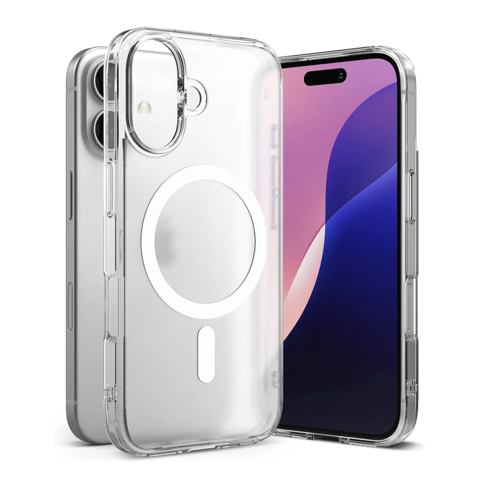 Case para iPhone 16 fusion magnetic matte, anti golpes, flexible, magsafe transparente