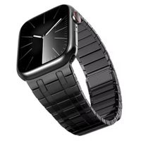 Correa de acero para apple watch Buckle-less magnetic, acero inoxidable, negro