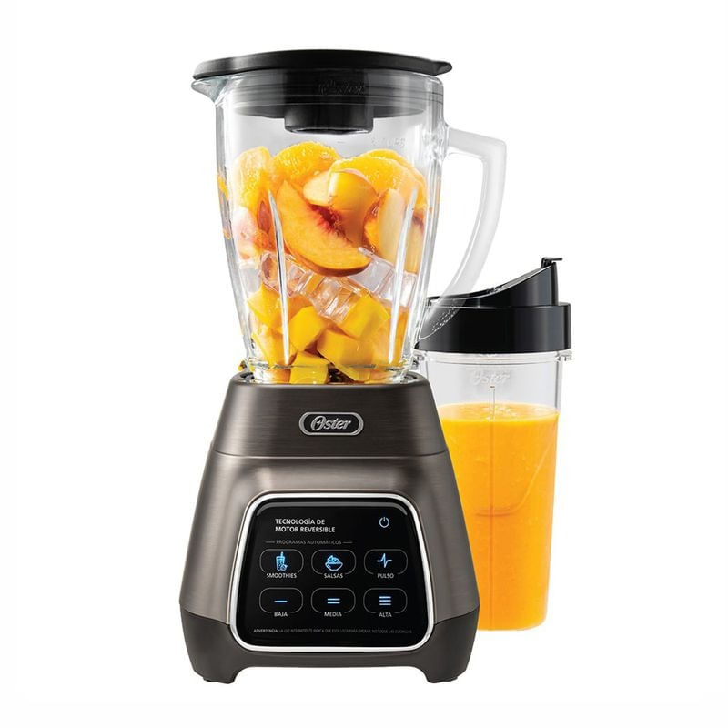 Licuadora Oster BLSTPYG1312XBG 1000W, 3 velocidades, vaso de vidrio 1.5 litros, plomo + Vaso BLend-N-Go