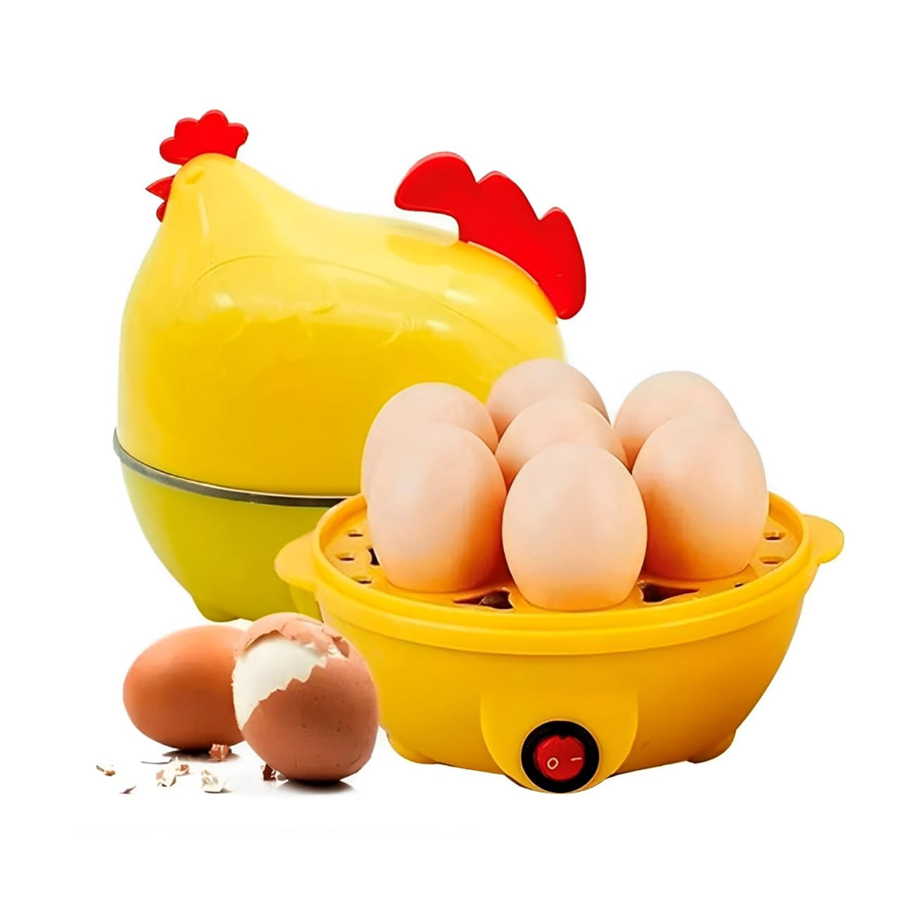 Hervidor de huevos automático, 30W, hasta 7 unidades, amarillo