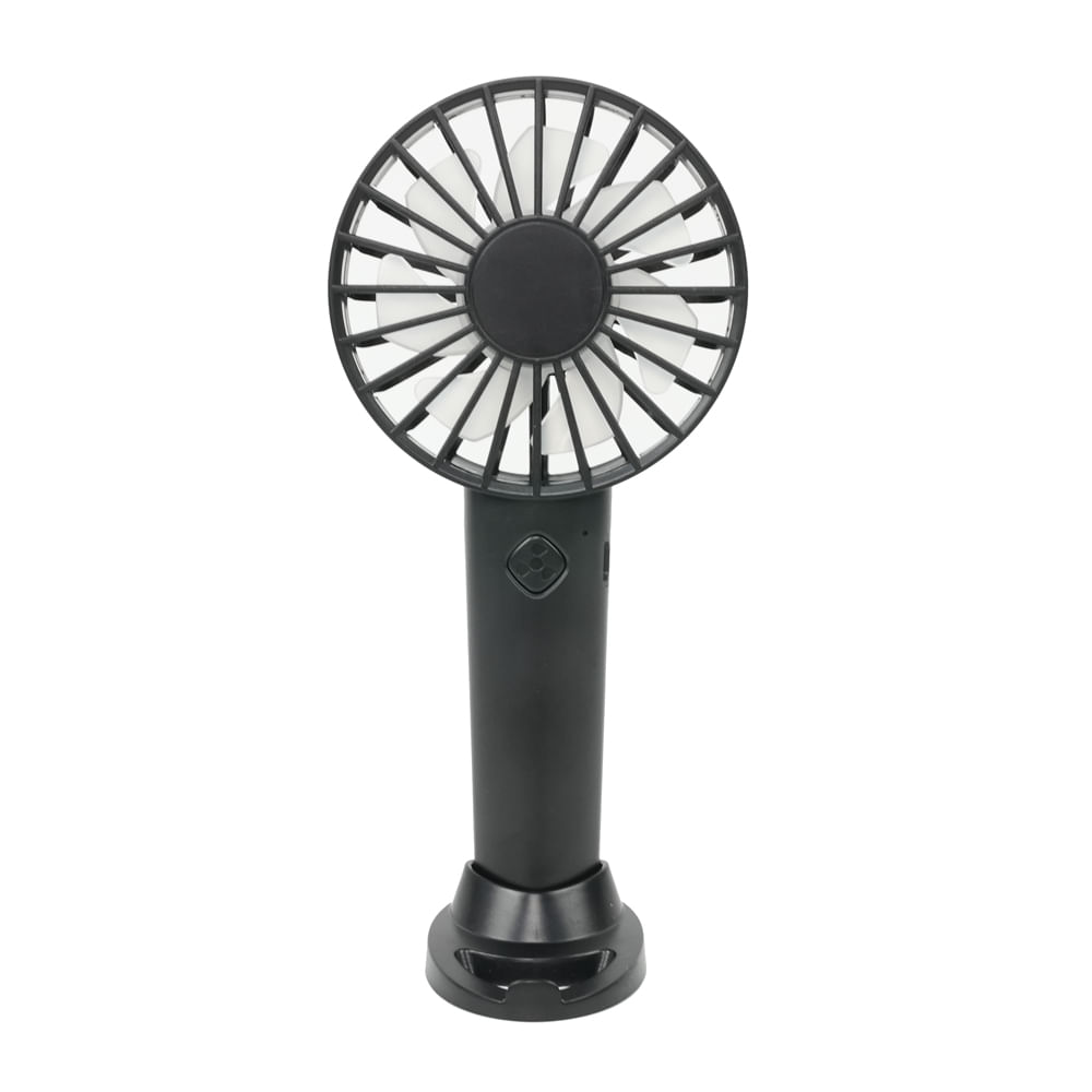 Ventilador de mano Westminster 3W, recargable, negro