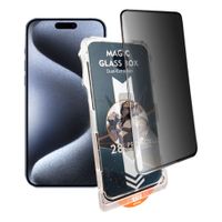 Protector de pantalla anti espía para iPhone 13, con kit de aplicación fácil