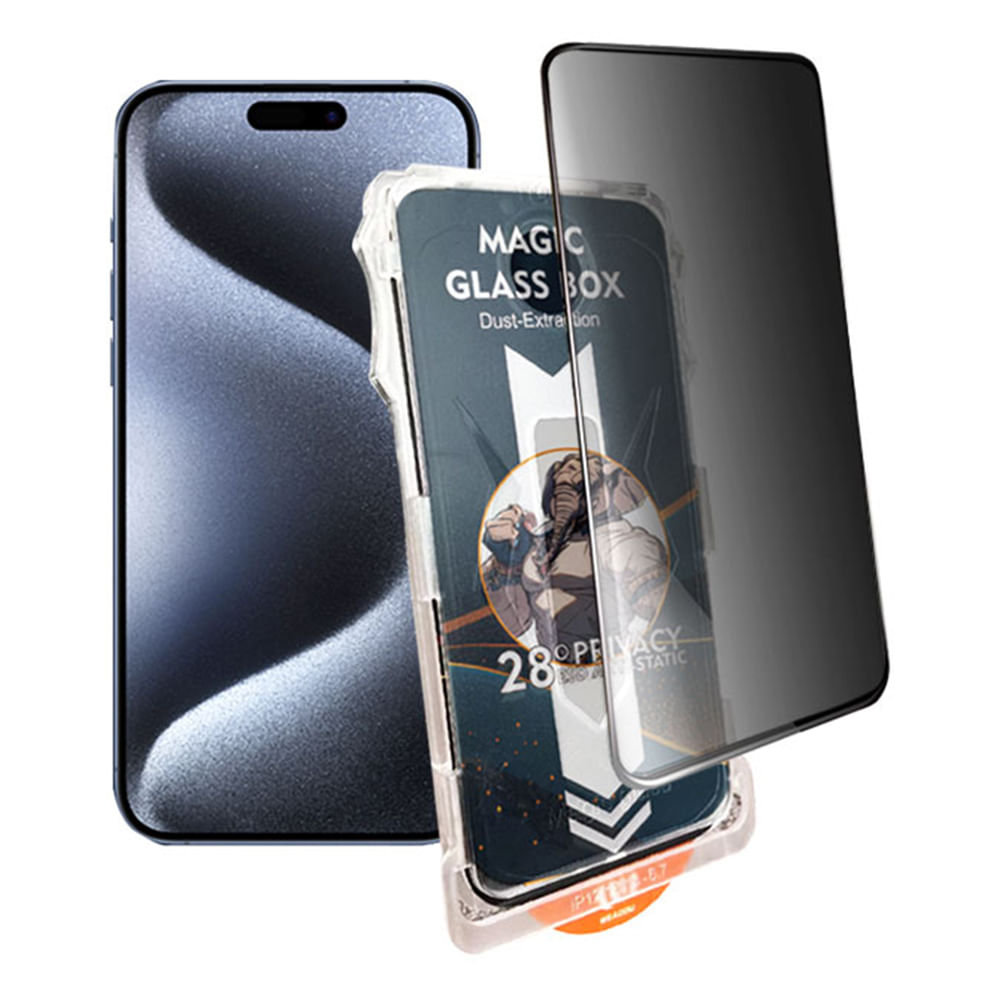 Imagen 1 del producto Protector de pantalla clear para iPhone 15 Pro, con kit de aplicación fácil