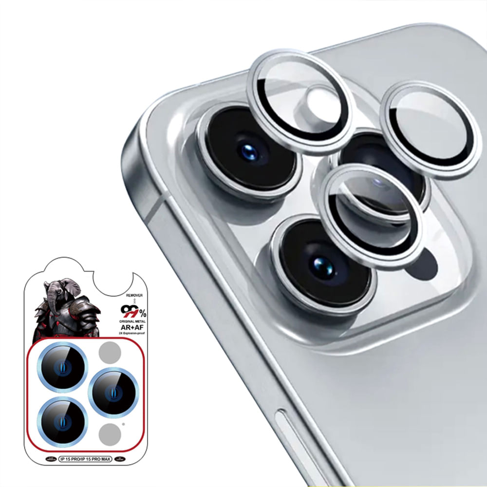 Protector de cámara para iPhone 16 Pro, transparente, con aplicador