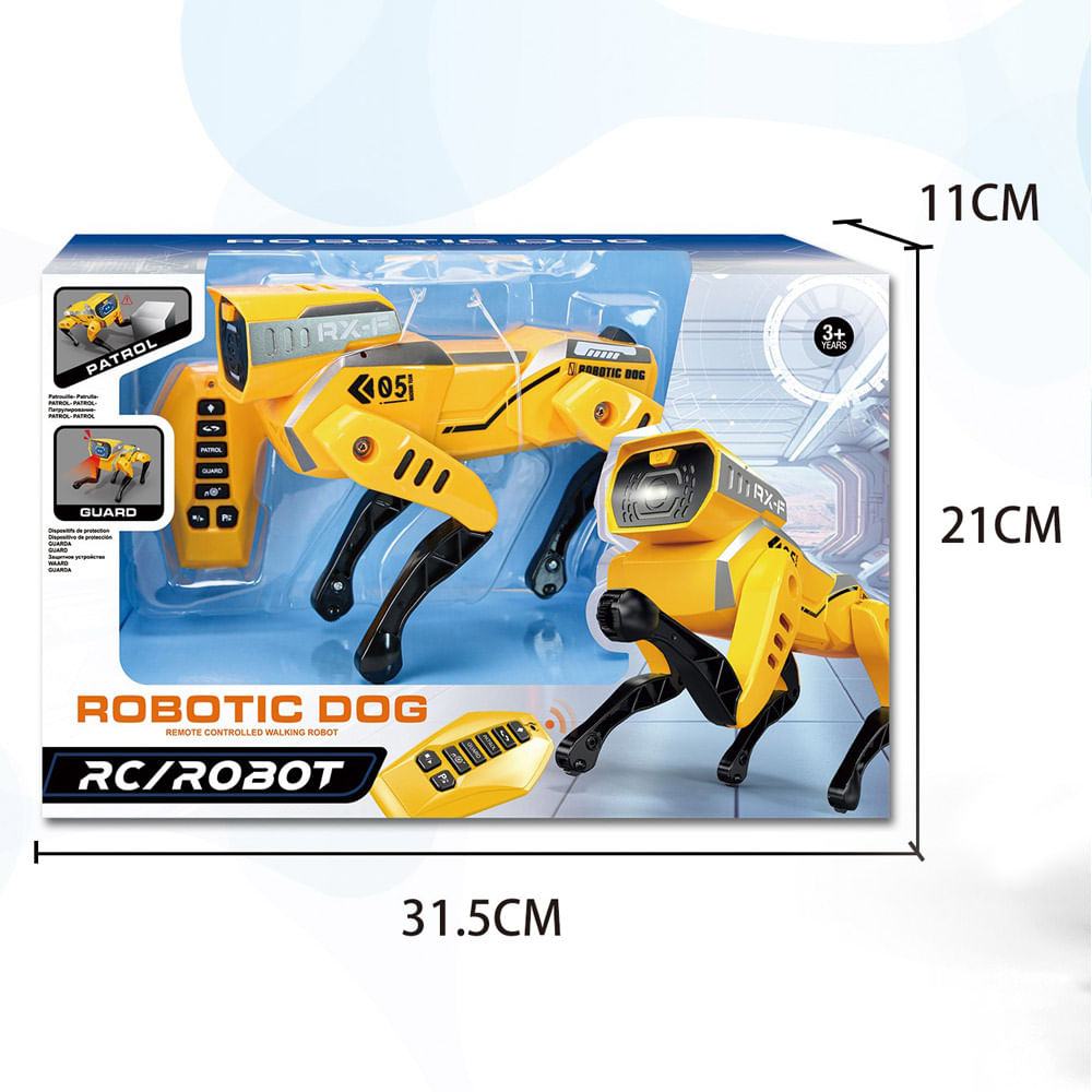 Imagen 2 del producto Perro robot vigilante Hktec Toys  con movimiento, amarillo
