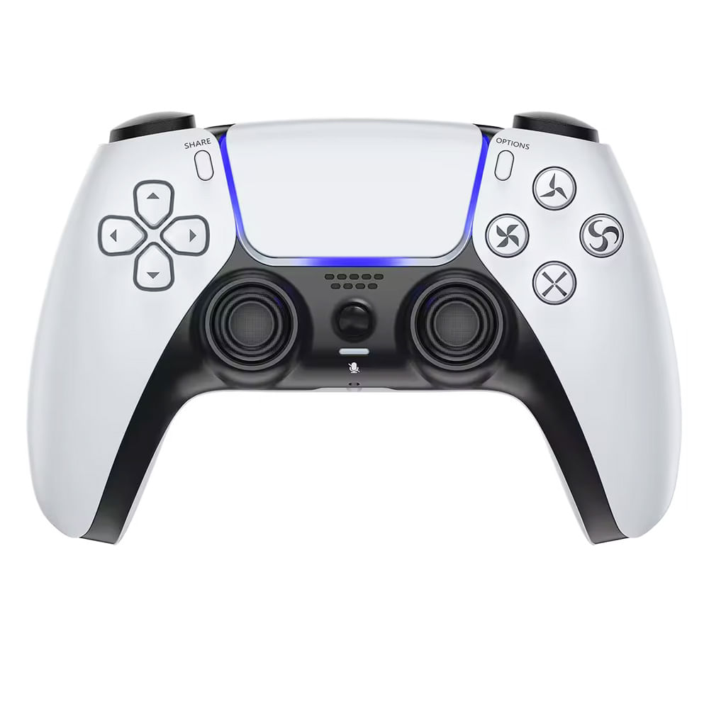 Imagen 1 del producto Mando para PS5 alternativo inalámbrico, vibración inmersiva, incluye cable, blanco