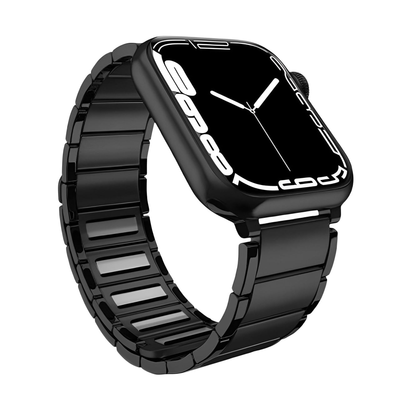 Correa de acero para Apple Watch Two Section 42/44/45/49mm, negro