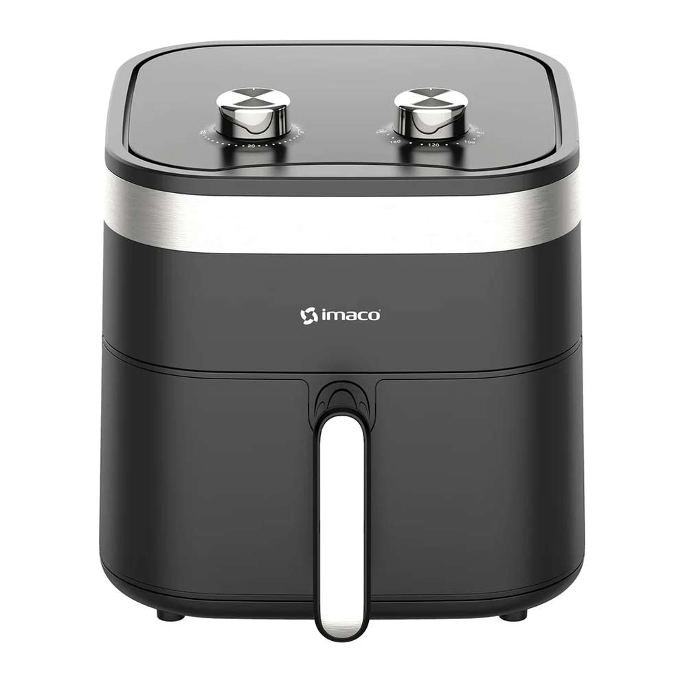 Freidora de aire mecánica Imaco AF6516M 1600w, 6.5 litros, panel análogo, negro